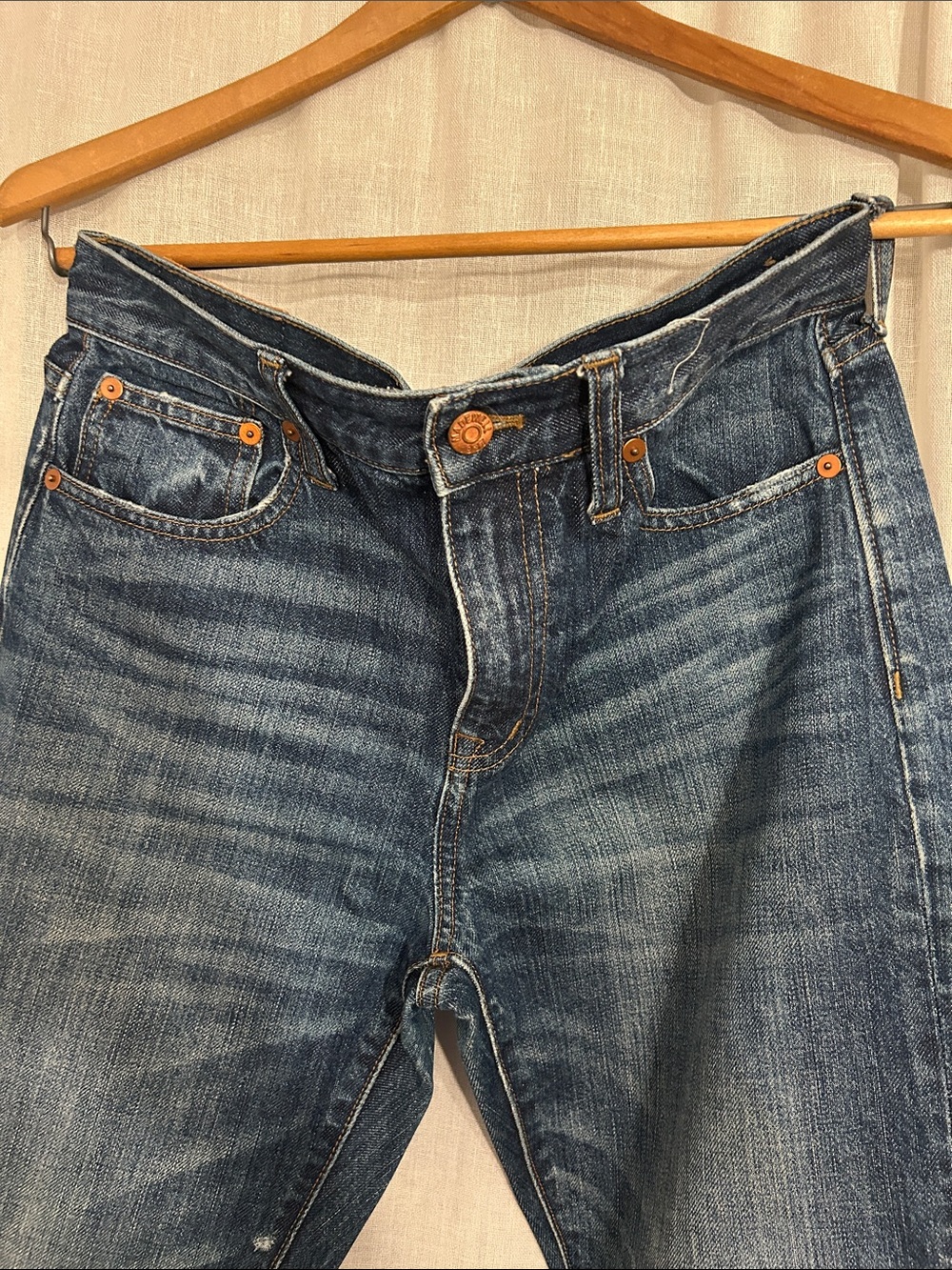 Madewell Dark Blue Washed Ankle Jeans - Picture 2 of 4